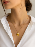 Golden Sunburst Pendant Necklace